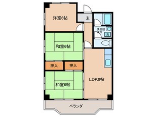 新栄プロパティ－軽里の物件間取画像